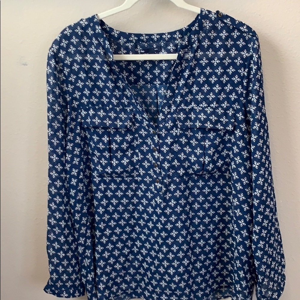 Sheer gap blouse